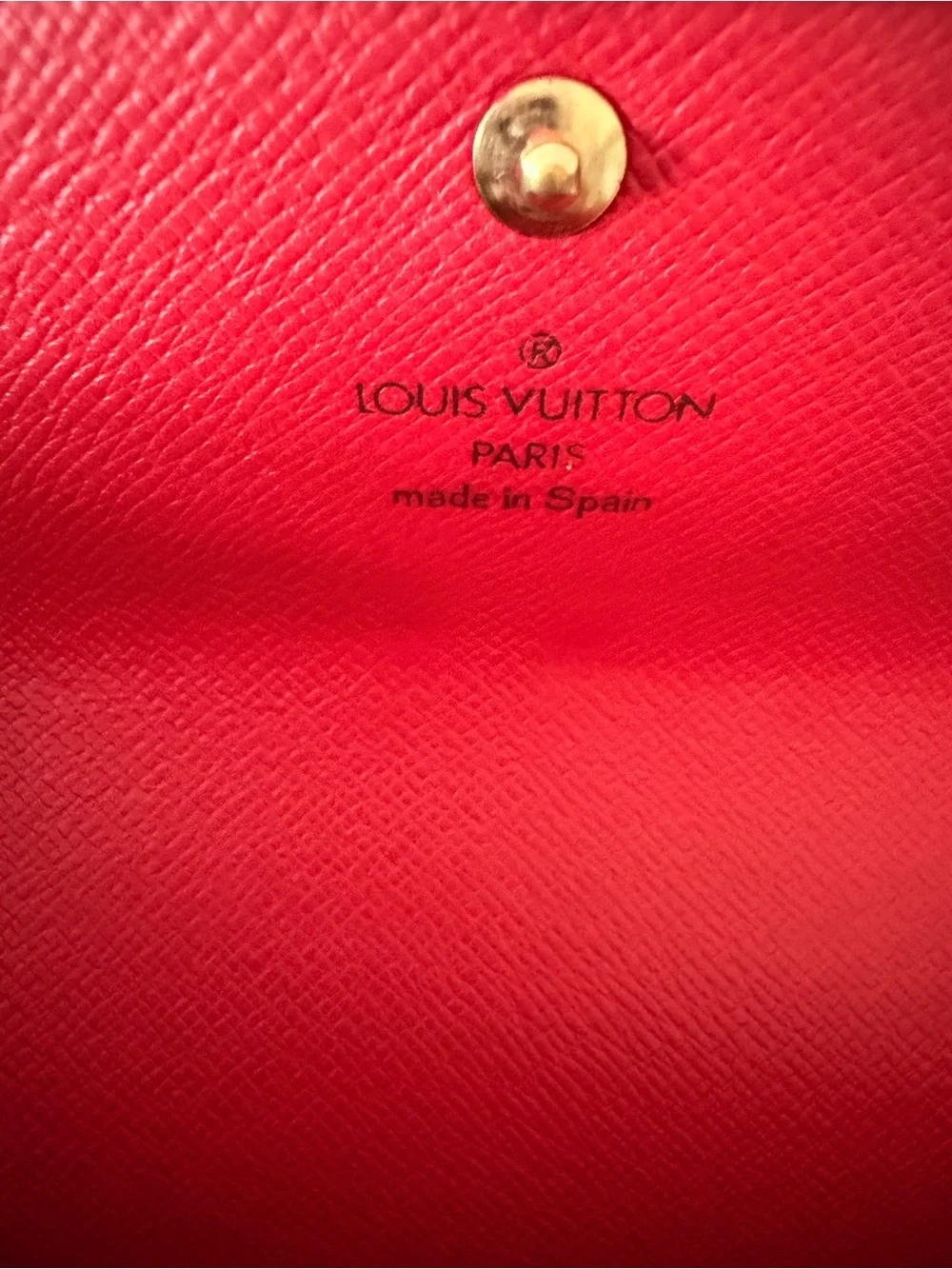 Authentic Louis Vuitton Red Textured Women’s Long Wallet